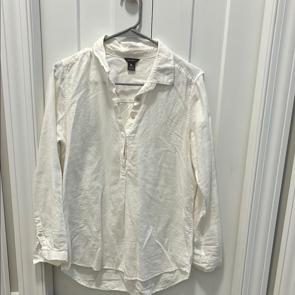 Eddie Bauer White Classic Blouse